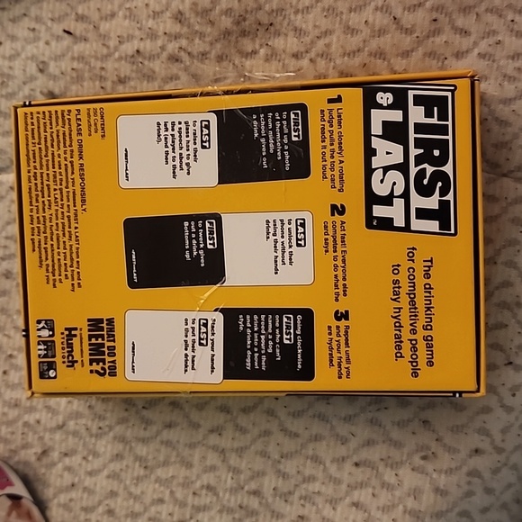 First & and Last Drinking Card Game - Picture 2 of 3